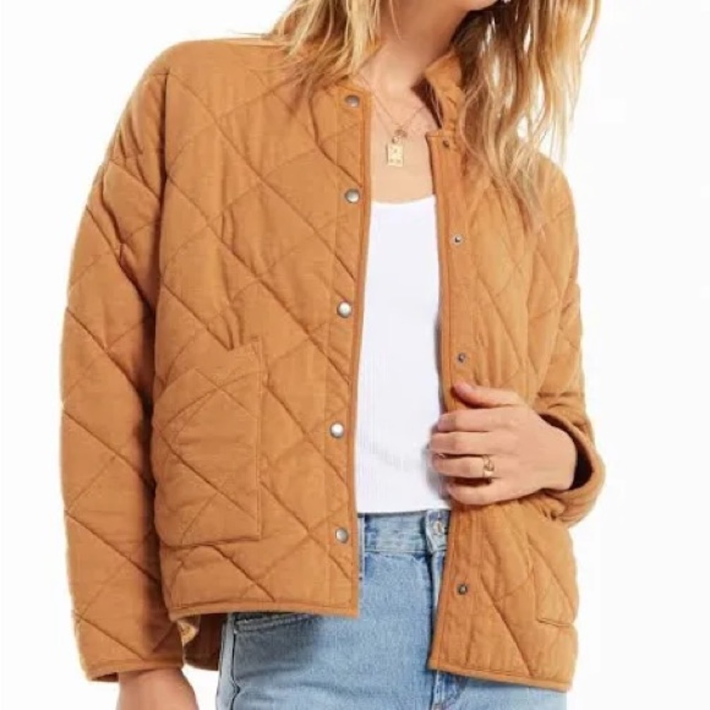Z Supply quilted jacket camel size large gently worn twice original owner